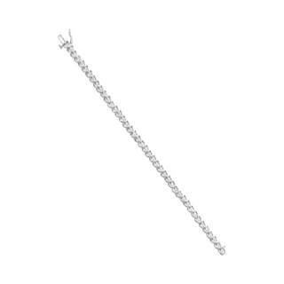 .925 Sterling Silver 1.00 Cttw Diamond C-Shaped Link Bracelet (I-J Color, I3 Clarity)