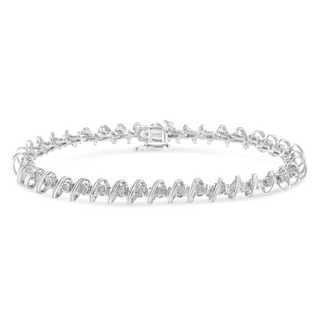 .925 Sterling Silver 1/2 Cttw Diamond Miracle-Set 7" Tennis Bracelet (I-J Color, I3 Clarity)