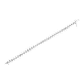 .925 Sterling Silver 1 cttw Prong-Set Diamond Link Bracelet (I-J, I1-I2) - 7.25"