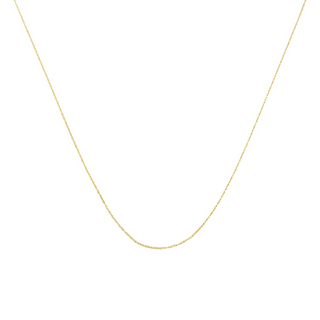 10K Gold 0.5 mm Slender & Dainty Fine Rope Chain Necklace