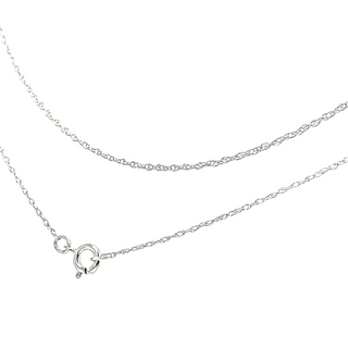 10K Gold 0.5 mm Slender & Dainty Fine Rope Chain Necklace