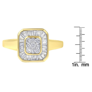 10K Yellow Gold Diamond Cocktail Ring (1/2 Cttw, I-J Color, SI2-I1 Clarity)