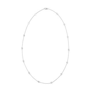 14K Gold Diamond Station Necklace (1 1/10 cttw, H-I Color, VS2-SI1 Clarity)