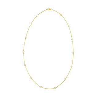 14K Gold Diamond Station Necklace (1 1/10 cttw, H-I Color, VS2-SI1 Clarity)