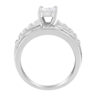 10KT White Gold Diamond Composite Ring (1 cttw, H-I Color, SI2-I1 Clarity)