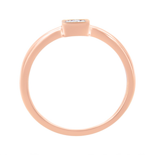 14K Rose Gold Plated .925 Sterling Silver 1/20 cttw Miracle Set Diamond Promise Ring (J-K Color, I1-I2 Clarity)