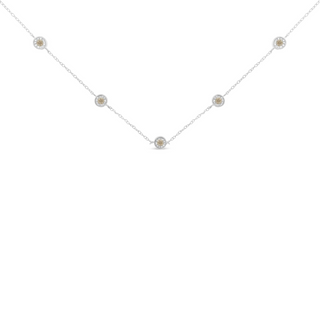 Sterling Silver Diamond Station Necklace (1/2 cttw, I-J Color, I1-I2 Clarity)