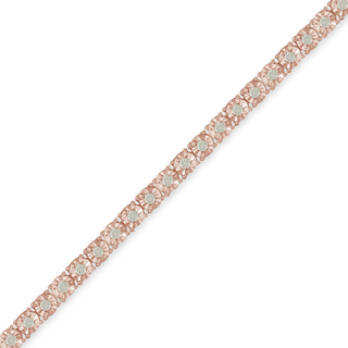 .925 Sterling Silver 1.0 Cttw Diamond Miracle Tennis Bracelet (I-J Color,) I3 Clarity