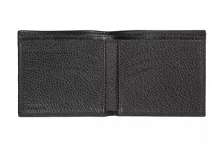 Trussardi Black Leather Men Wallet