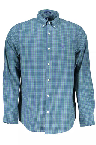 Gant Elegant Blue Long Sleeve Cotton Blend Shirt