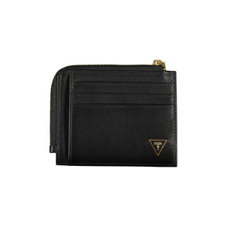 Guess Jeans Sleek Black Leather Wallet with RFID Block