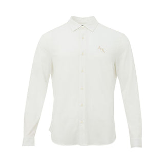 Armani Exchange Elegant White Organic Cotton Shirt