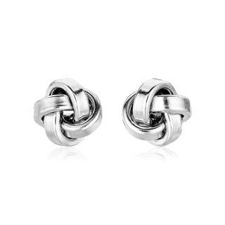 Sterling Silver Polished Love Knot Earrings(10mm)-0